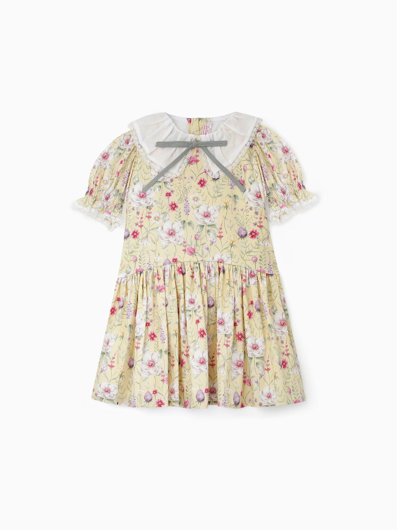 Yellow Floral Izara Girl Dress