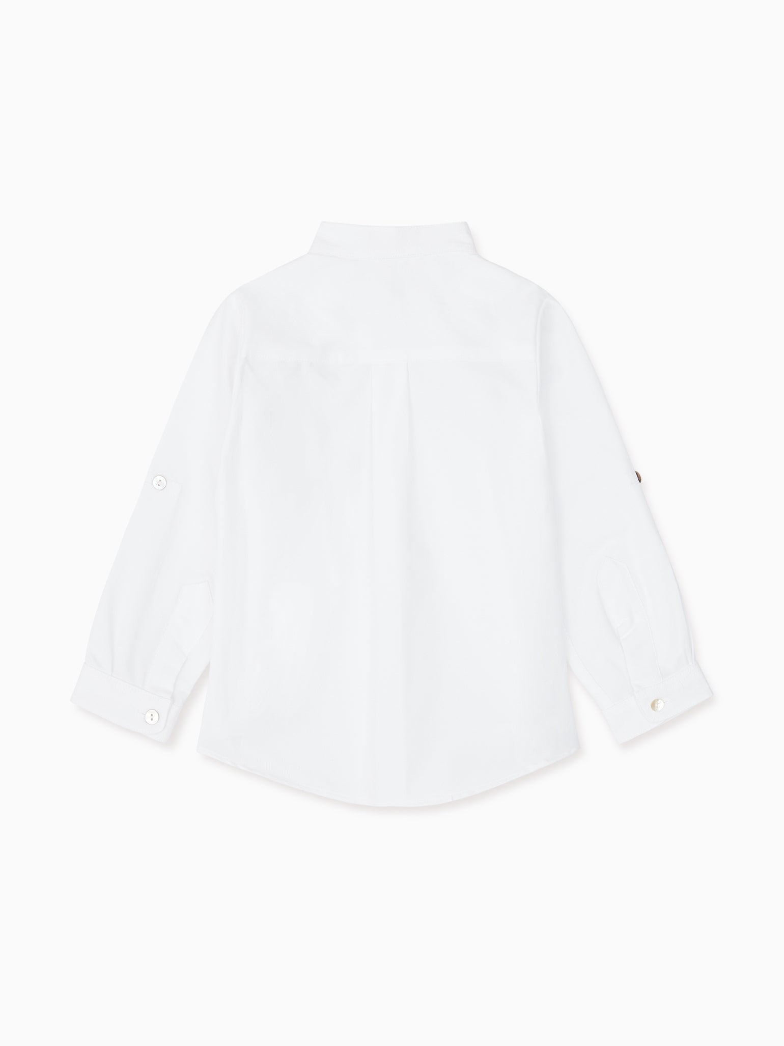 White Jazmin Linen Mix Boy Shirt