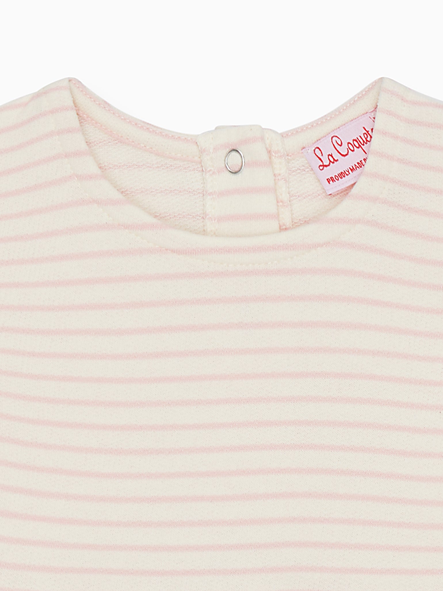 Dusty Pink Stripe Joanna Baby Girl Romper