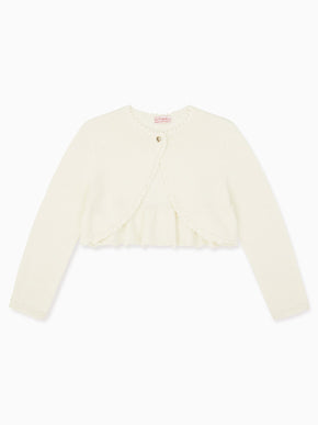 Ivory Linda Ceremony Girl Cardigan