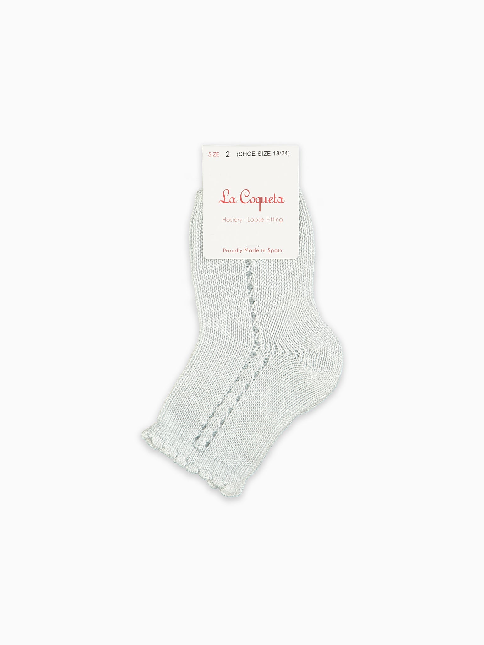 Grey Openwork Short Girl Socks