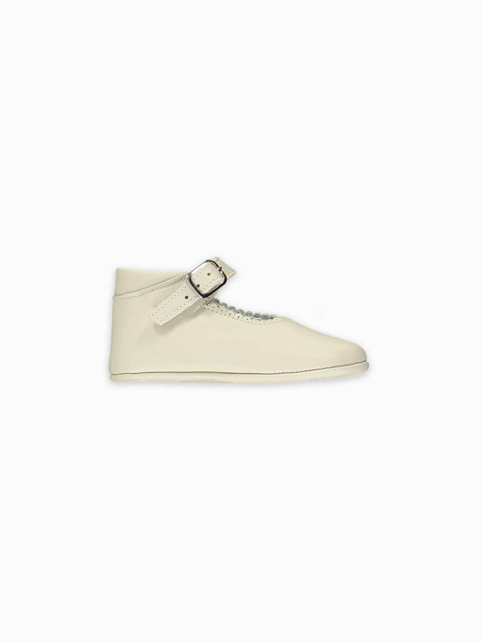 Ivory Leather Baby Mary Jane Shoes