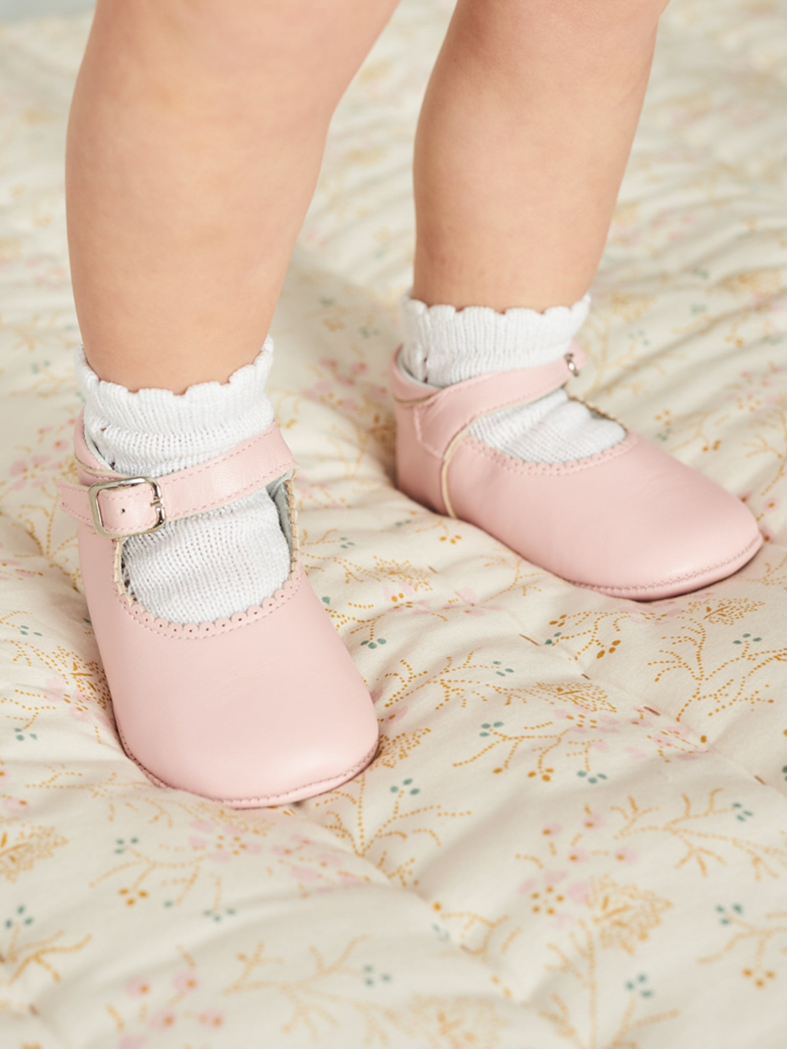 Light Pink Leather Baby Mary Jane Shoes