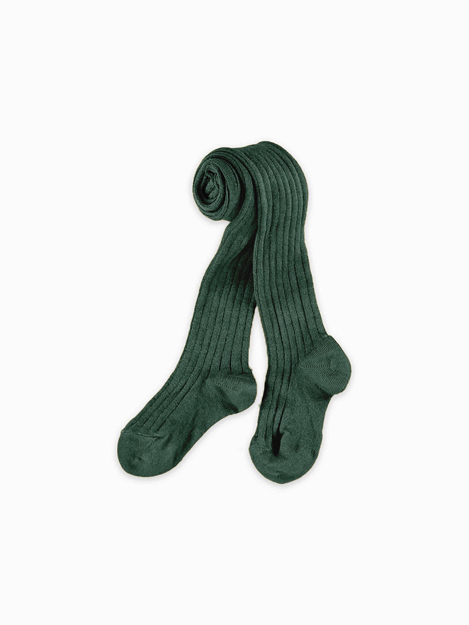 Fern Ribbed Kids Tights