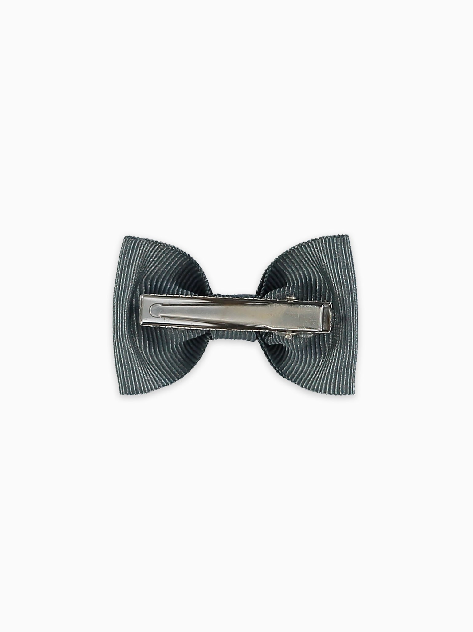 Dark Grey Small Bow Girl Clip