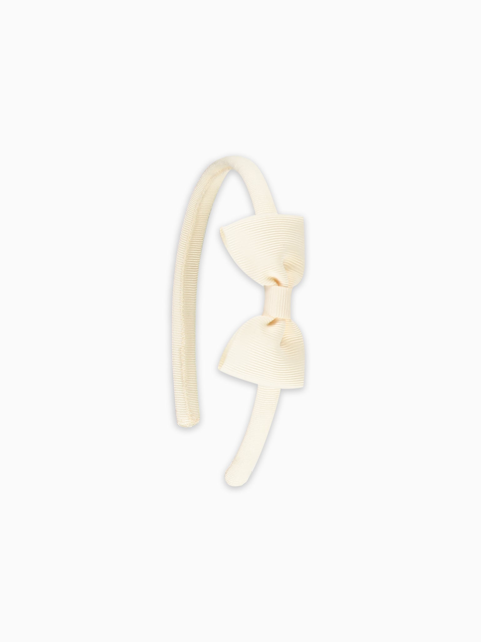 Off White Small Bow Girl Headband