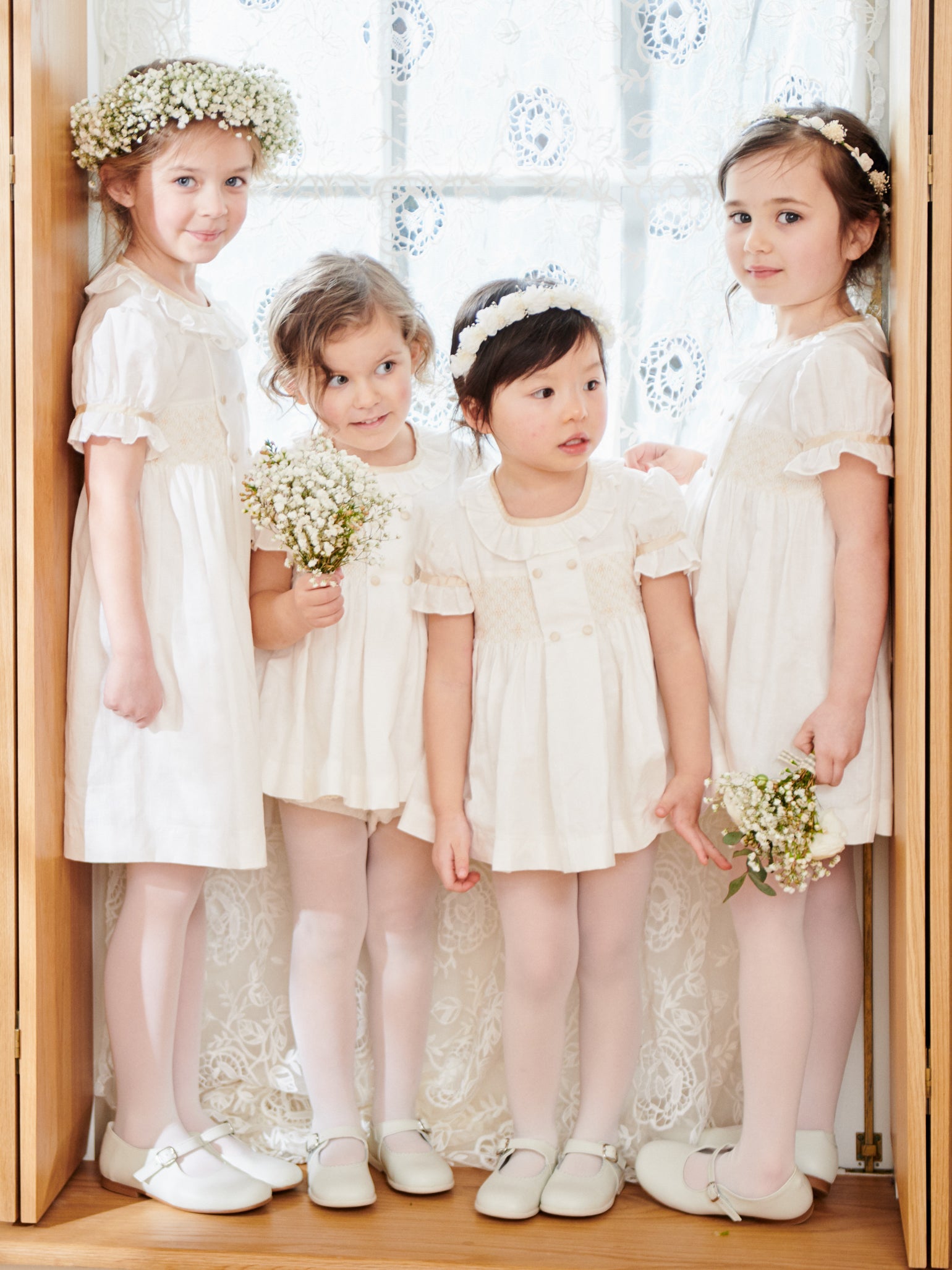 Ivory Santina Smock Ceremony Girl Dress