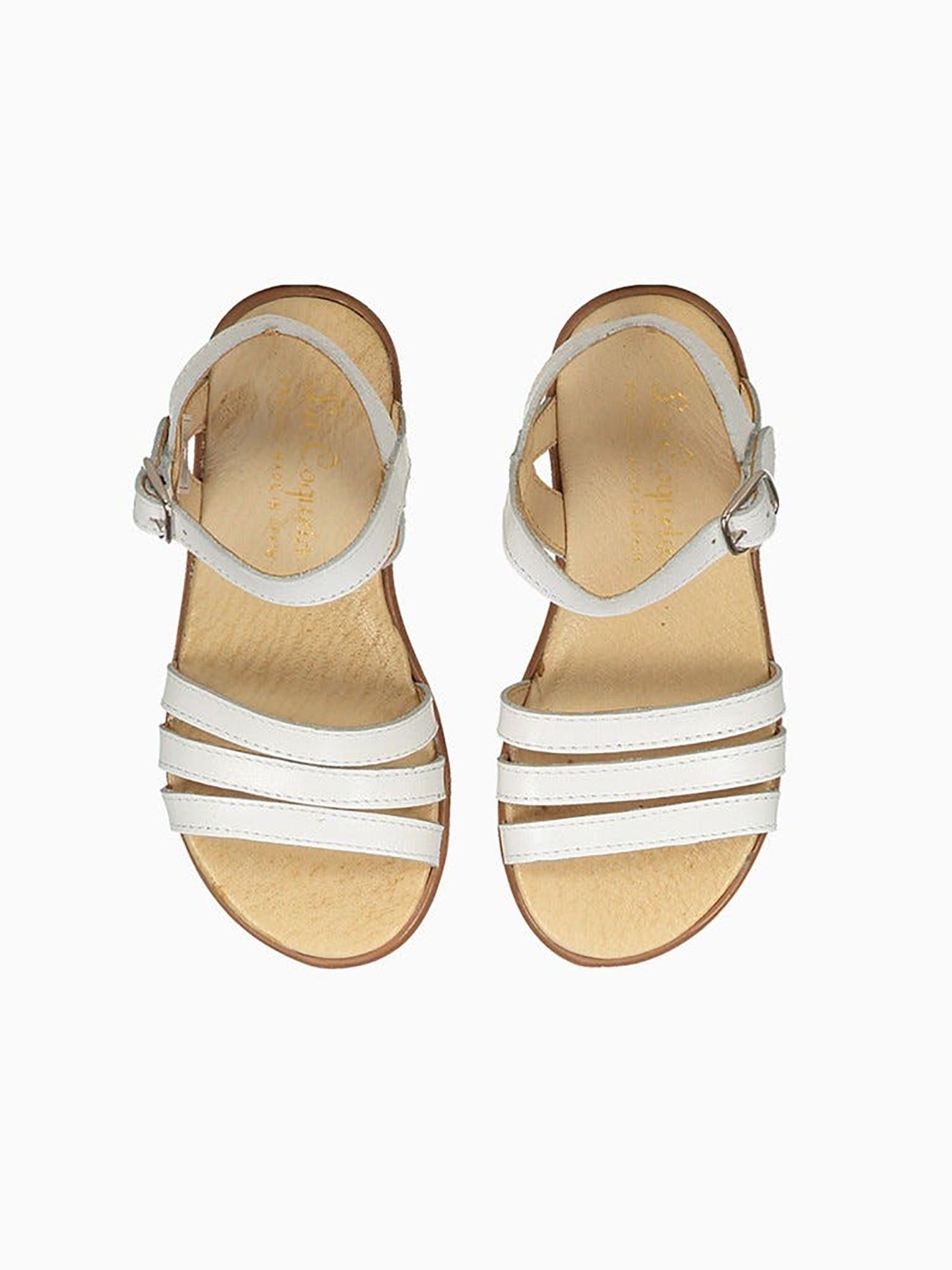 White Leather Girl Siena Sandals
