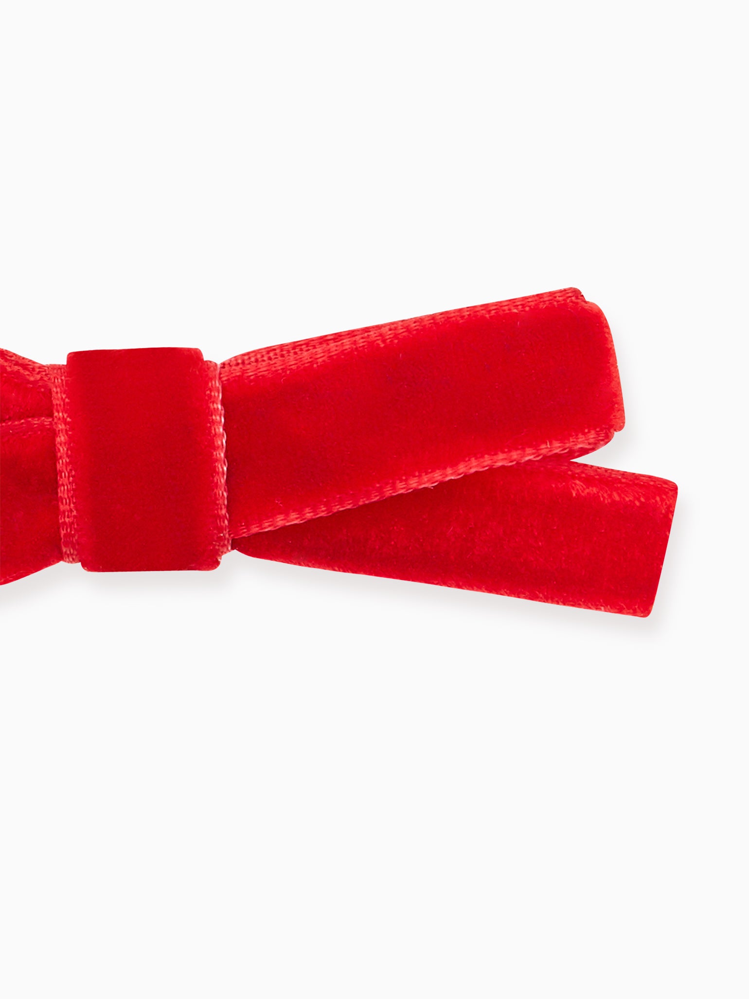 Red Small Bow Velvet Girl Clips Set 2