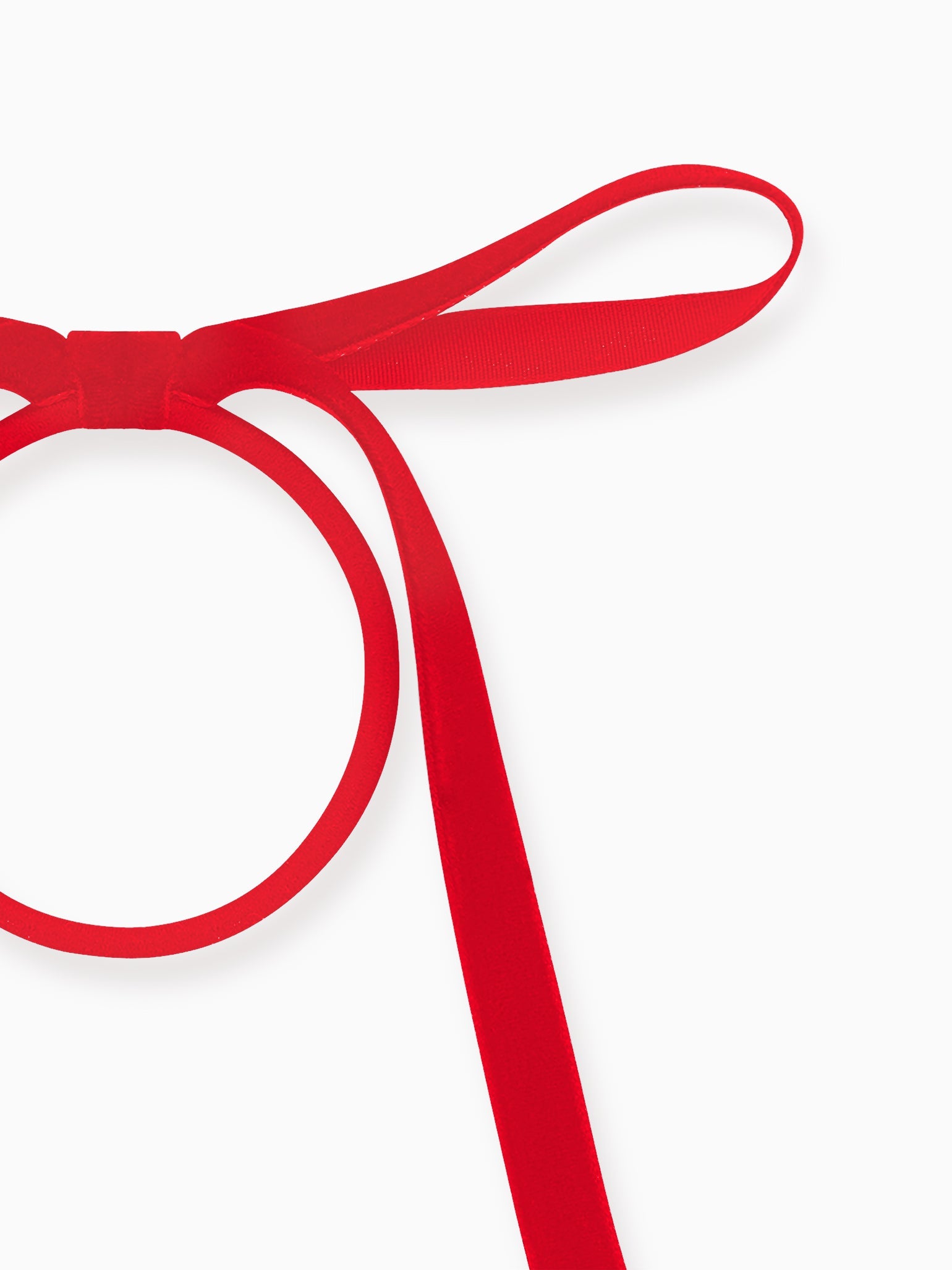 Red Velvet Bow Girl Hair Tie