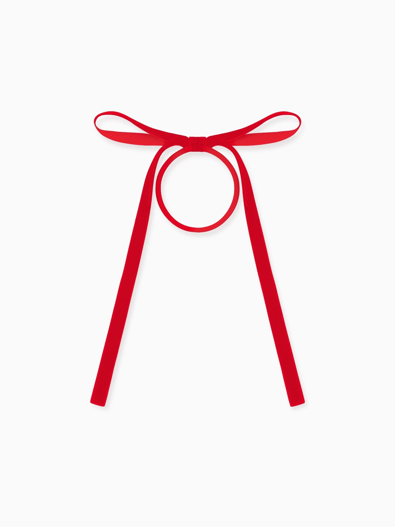 Red Velvet Bow Girl Hair Tie