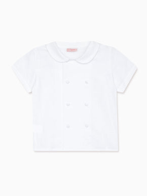 White Toni Ceremony Short Sleeve Boy Shirt