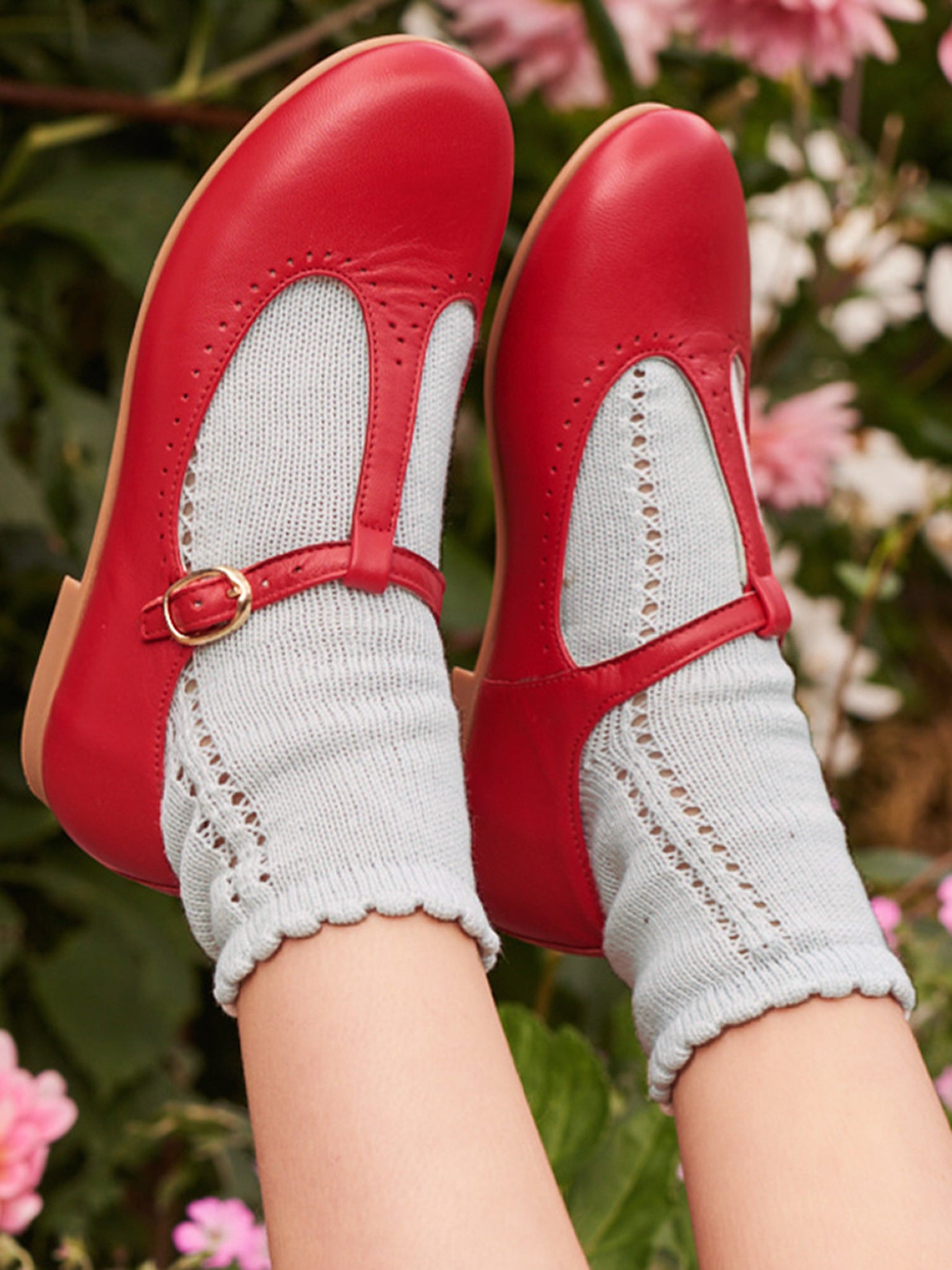 Grey Openwork Short Girl Socks