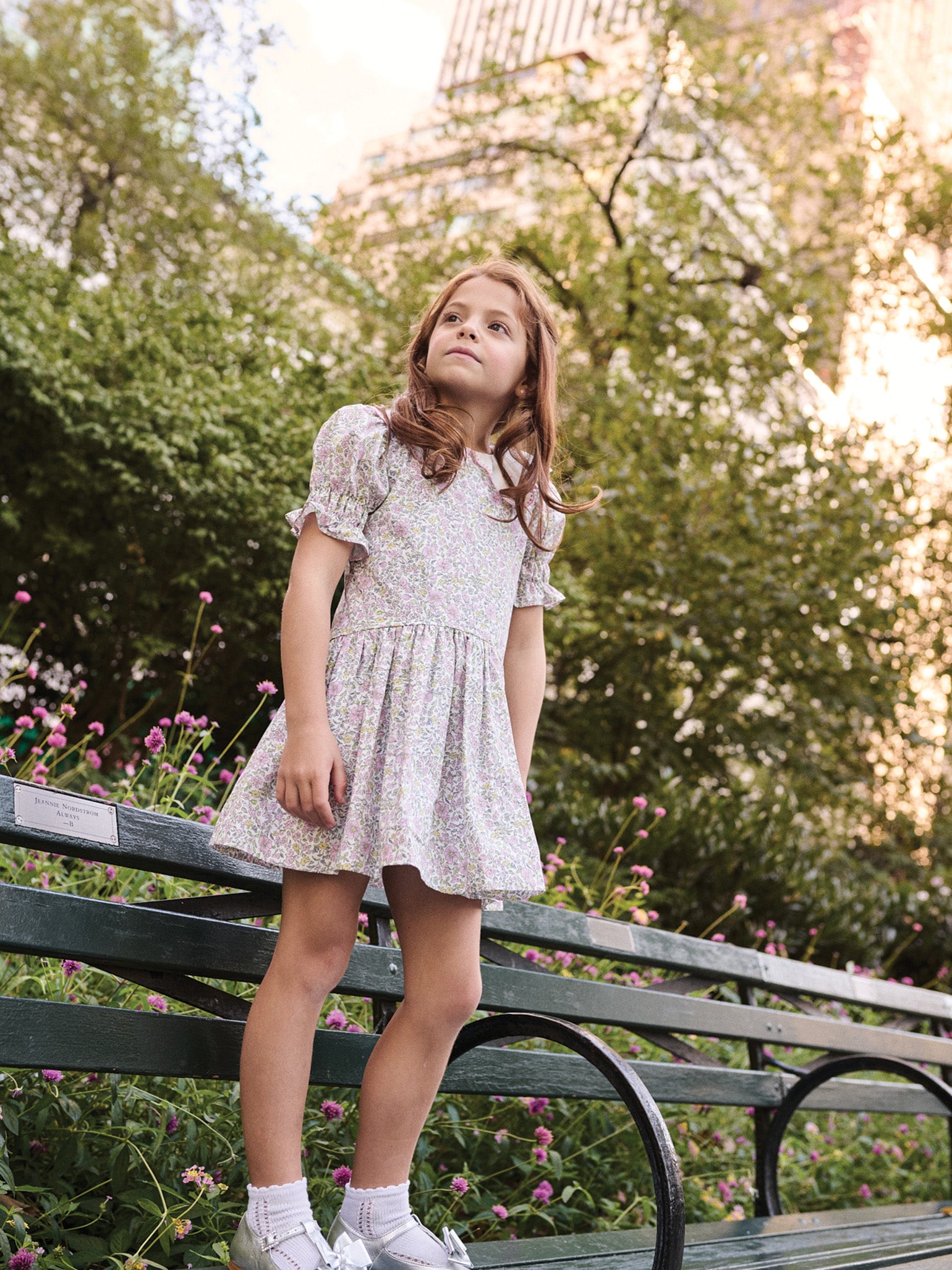 Sage Floral Iris Girl Drop Waist Dress | La Coqueta UK La Coqueta Kids Sage Floral Iris Girl Drop Waist Dress | La Coqueta UK La Coqueta Kids