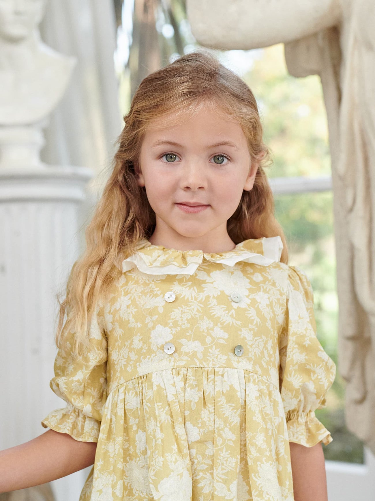 Yellow Floral Abigail Girl Dress