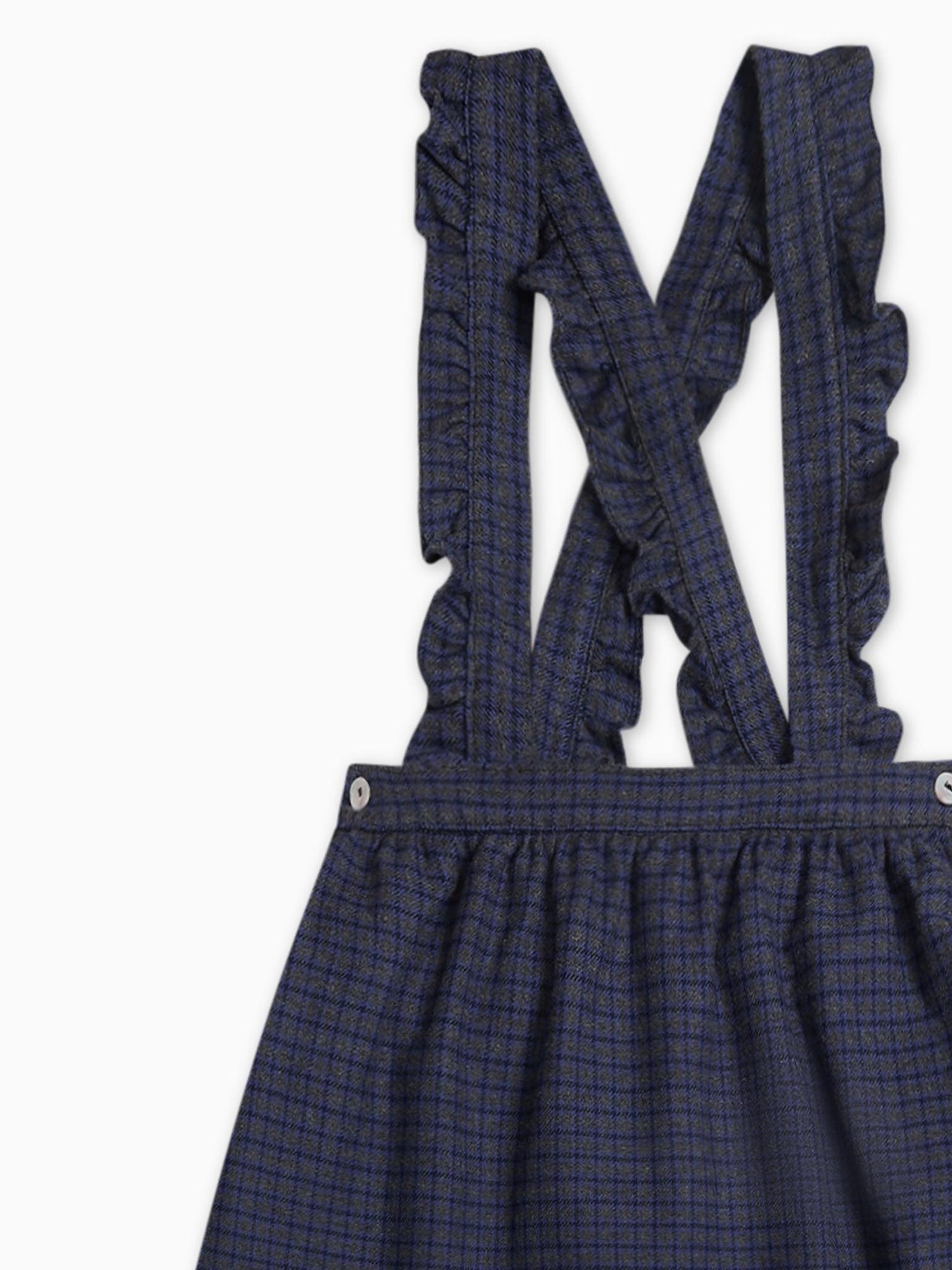 Blue Check Agata Girl Pinafore Skirt