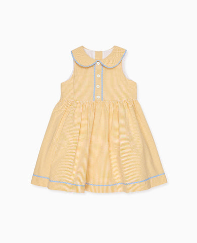 Yellow Gingham Aimee Girl Dress