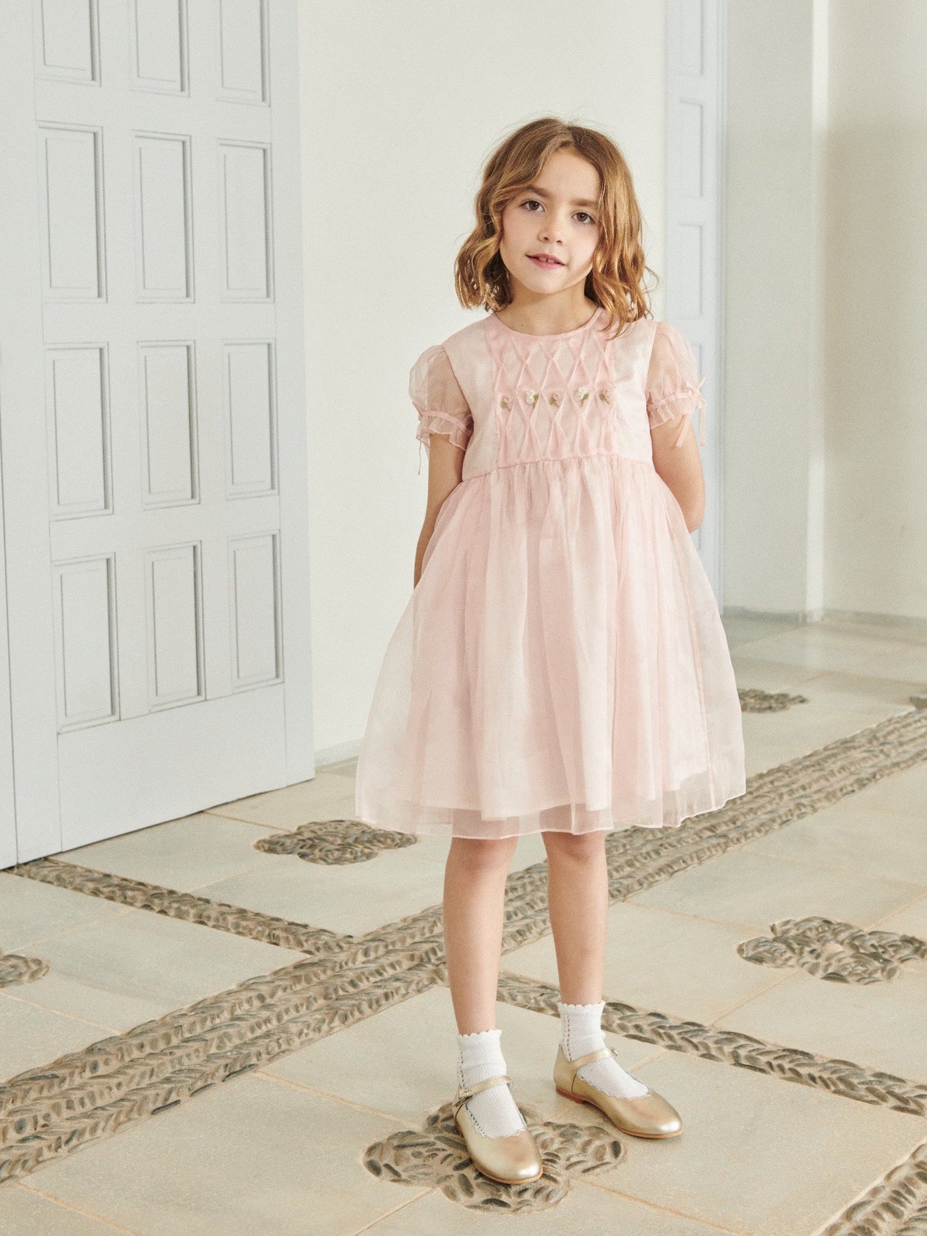 Blush Alba Silk Ceremony Girl Dress