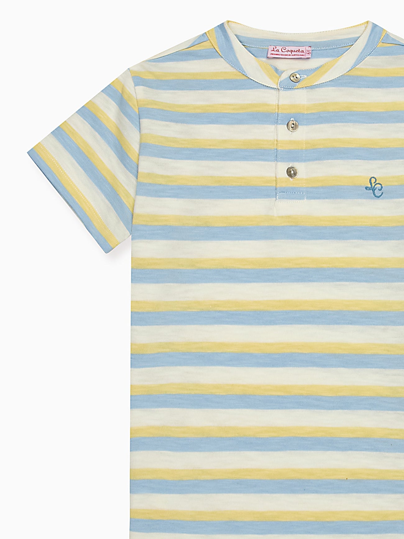 Lemon Stripe Alcon Boy Polo Shirt