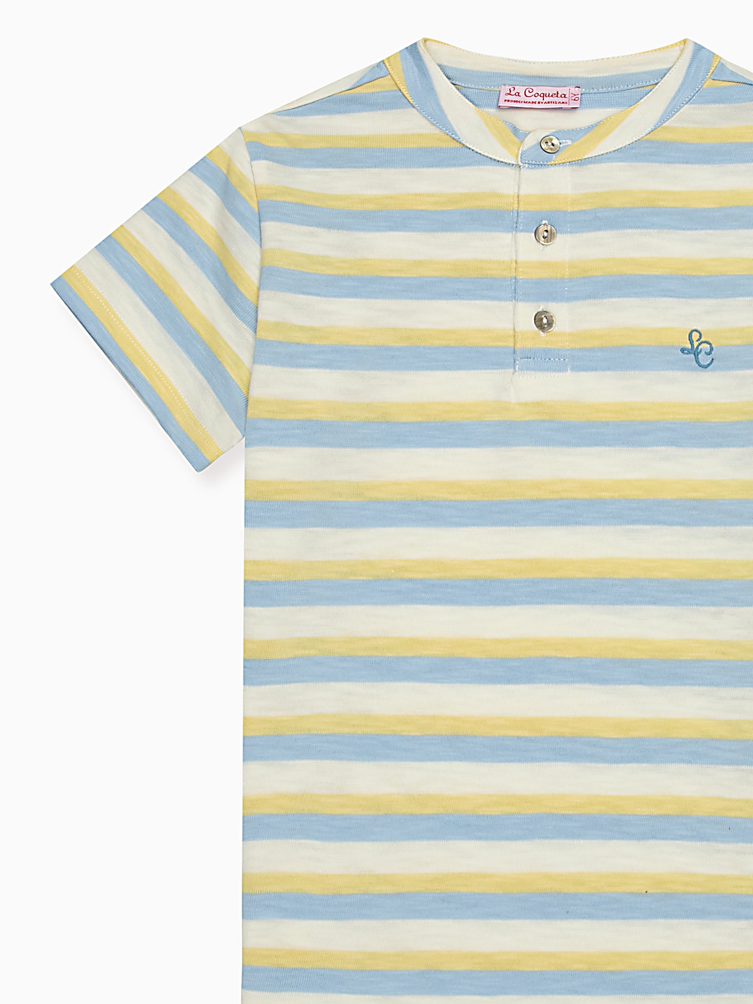 Lemon Stripe Alcon Boy Polo Shirt