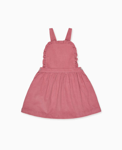 Dark Pink Alexa Corduroy Girl Pinafore Skirt