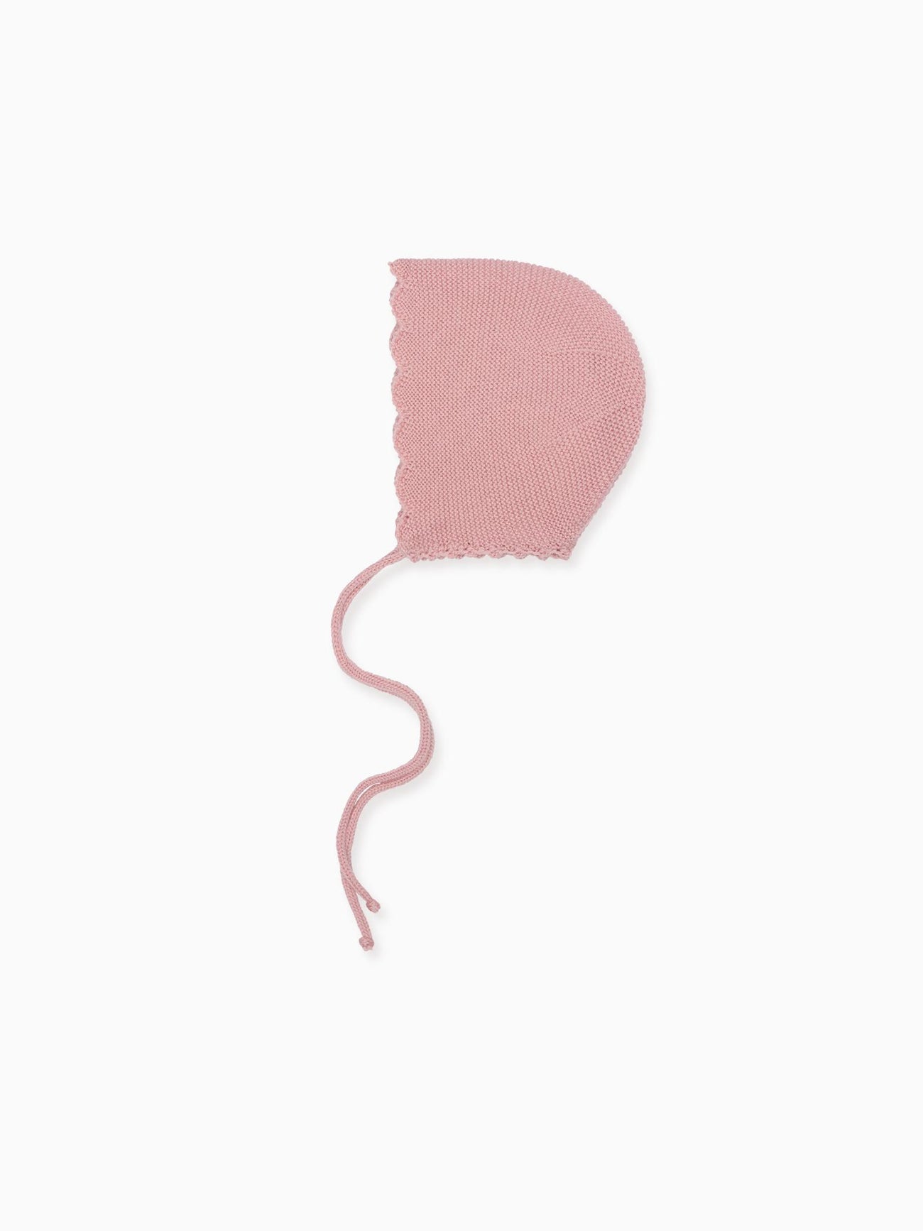 Dusty Pink Amalia Merino Baby Girl Knitted Bonnet
