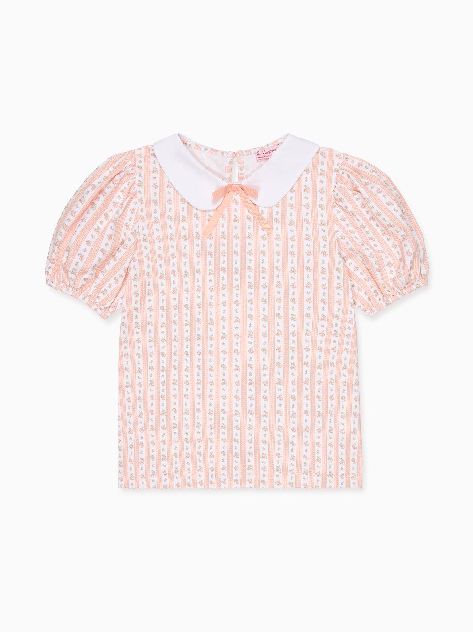 Pink Floral Stripe Anabelle Girl Top