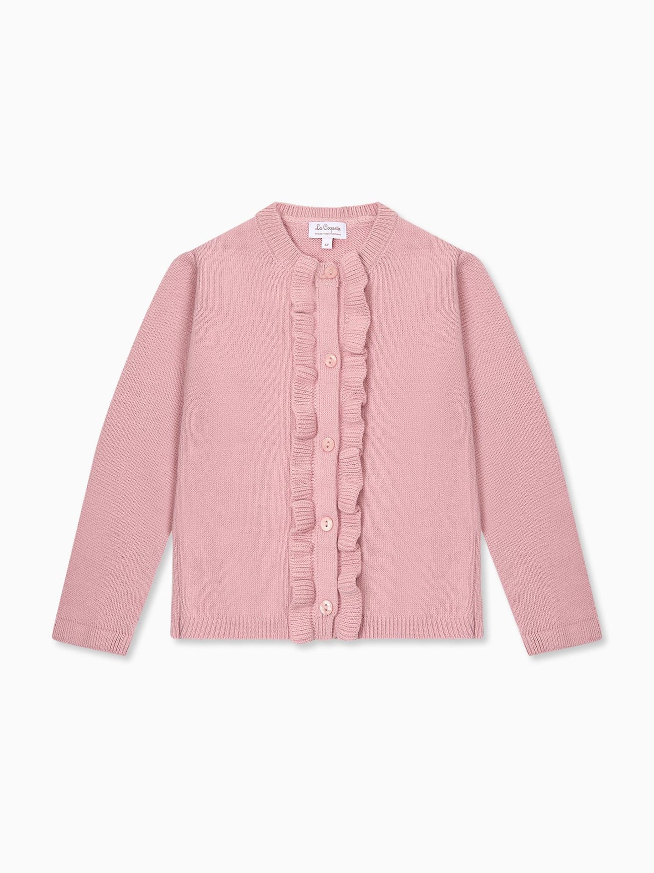Dusty Pink Angela Merino Girl Cardigan