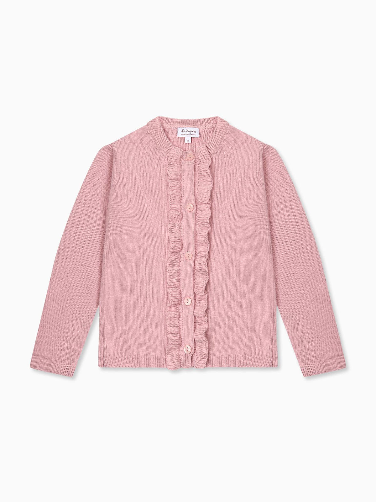 Dusty Pink Angela Merino Girl Cardigan
