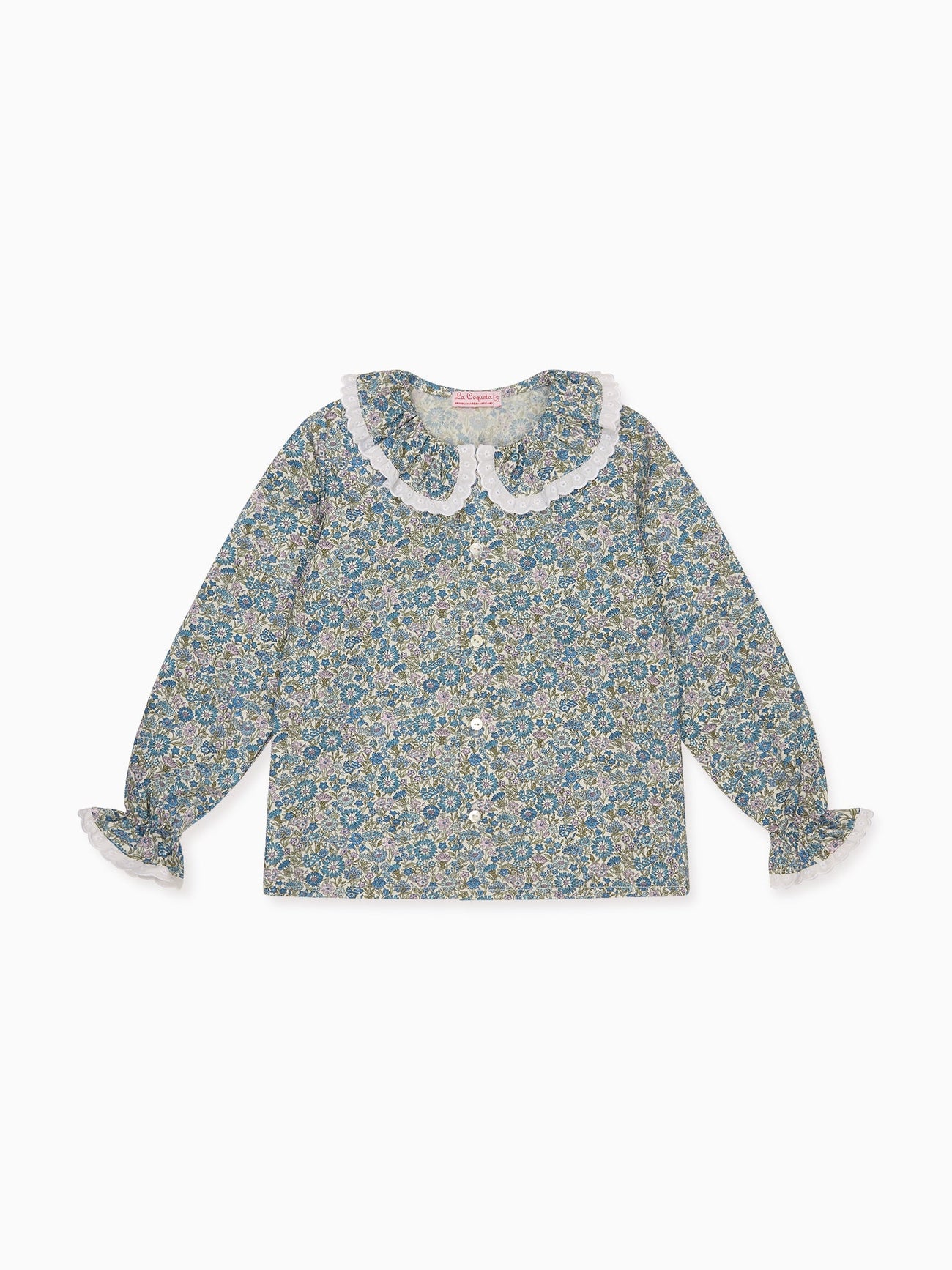 Blue Floral Anita Liberty Girl Shirt