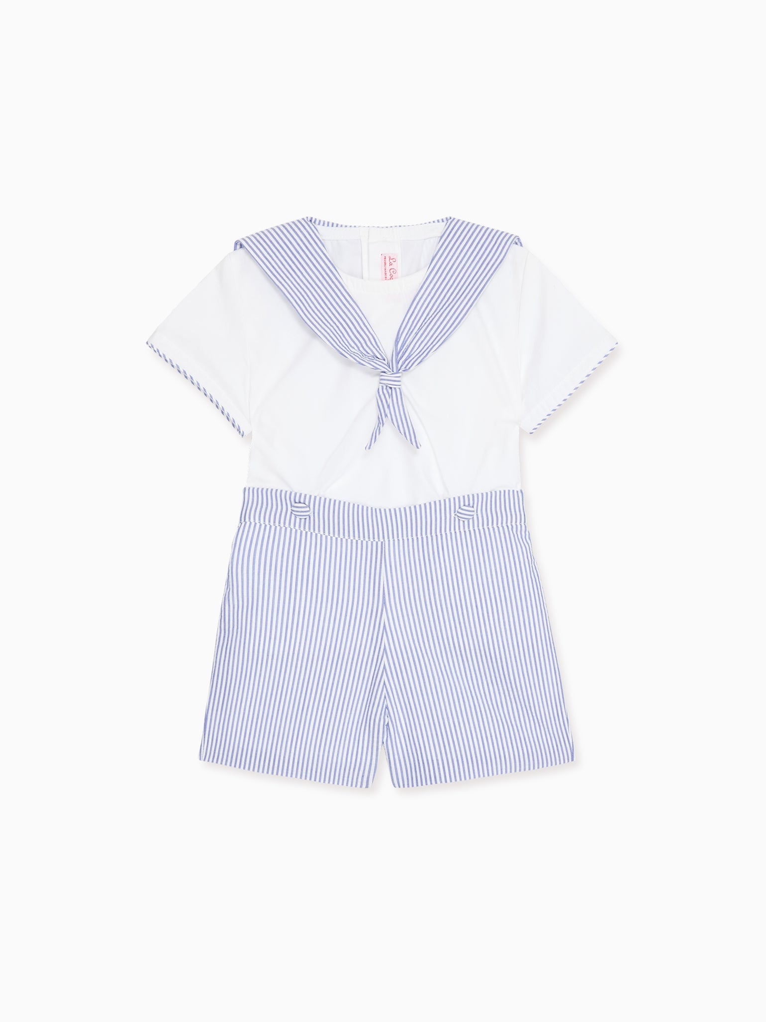 Dark Blue Stripe Antonio Baby Boy Set La Coqueta UK La Coqueta Kids Dark Blue Stripe Antonio Baby Boy Set La Coqueta UK La Coqueta Kids