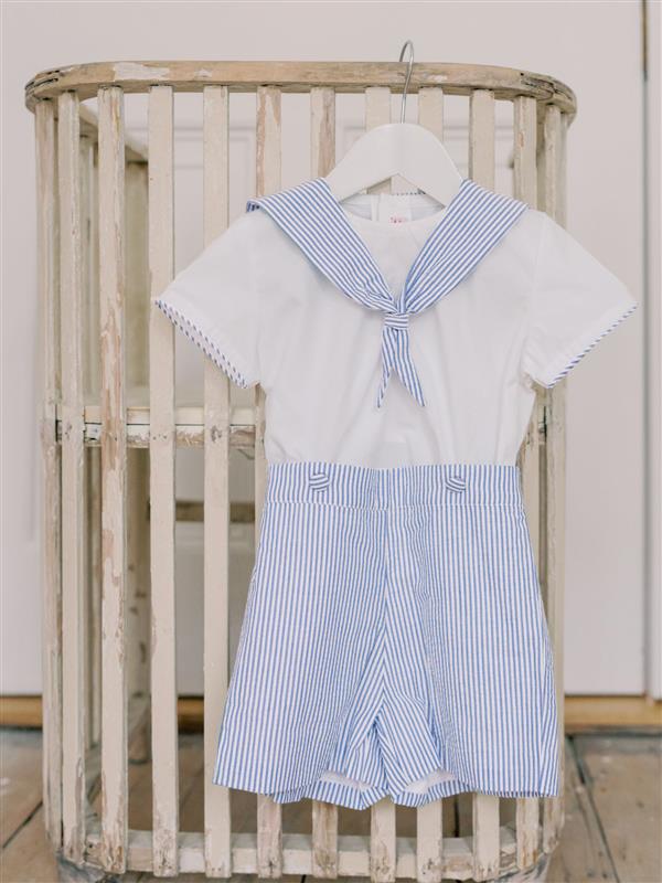 Dark Blue Stripe Antonio Baby Boy Set