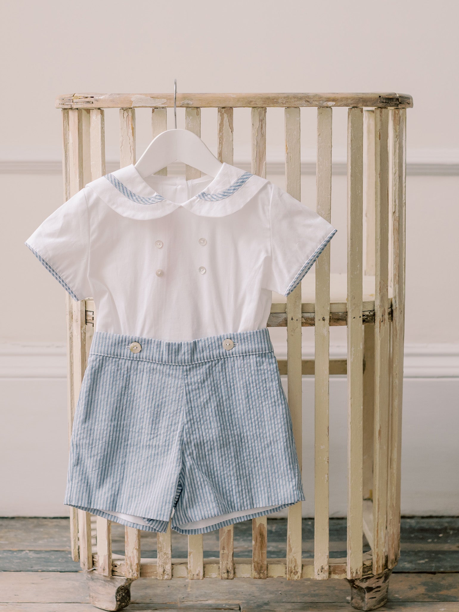 Dark Blue Stripe Antonio Baby Boy Set