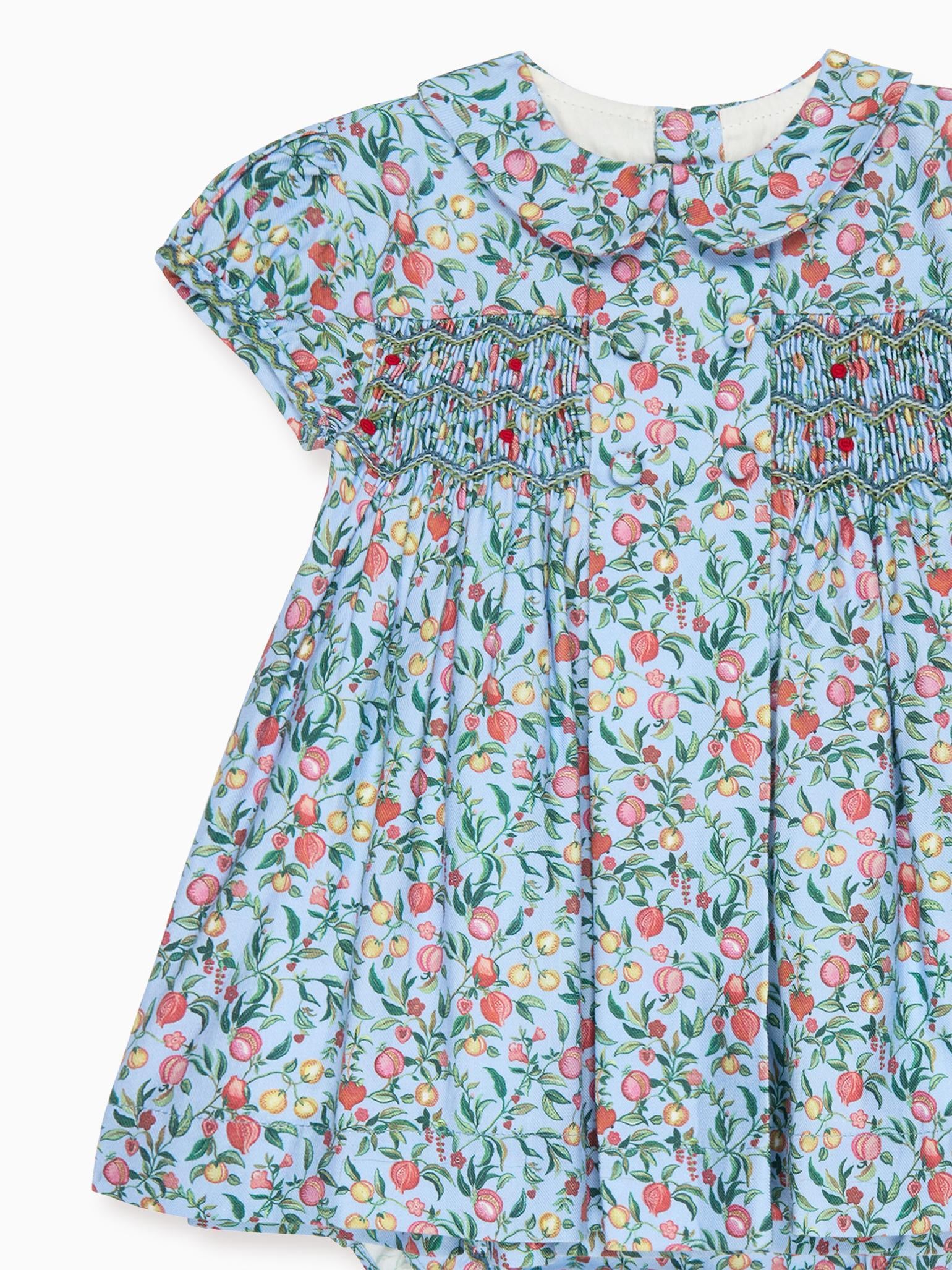 Blue Pomegranate Arcadia Baby Girl Hand-Smocked Set