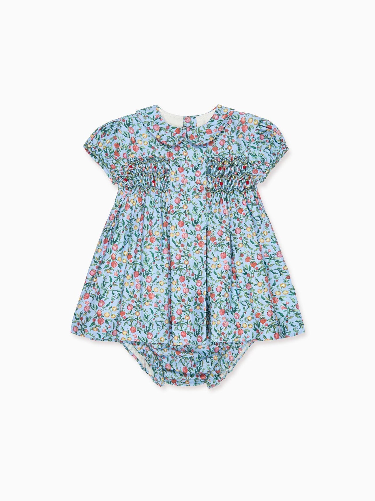 Blue Pomegranate Arcadia Baby Girl Hand-Smocked Set