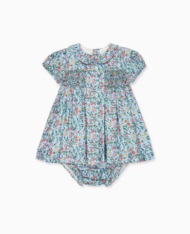 Blue Pomegranate Arcadia Baby Girl Hand-Smocked Set
