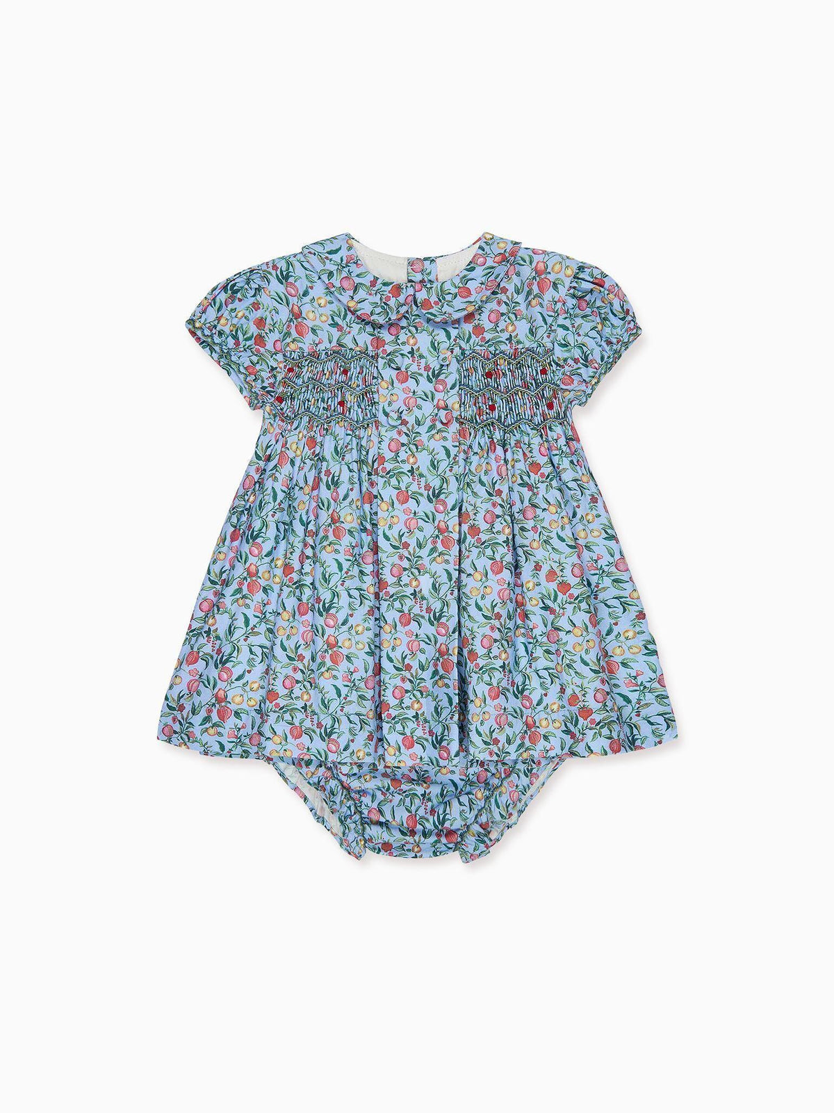 Blue Pomegranate Arcadia Baby Girl Hand-Smocked Set