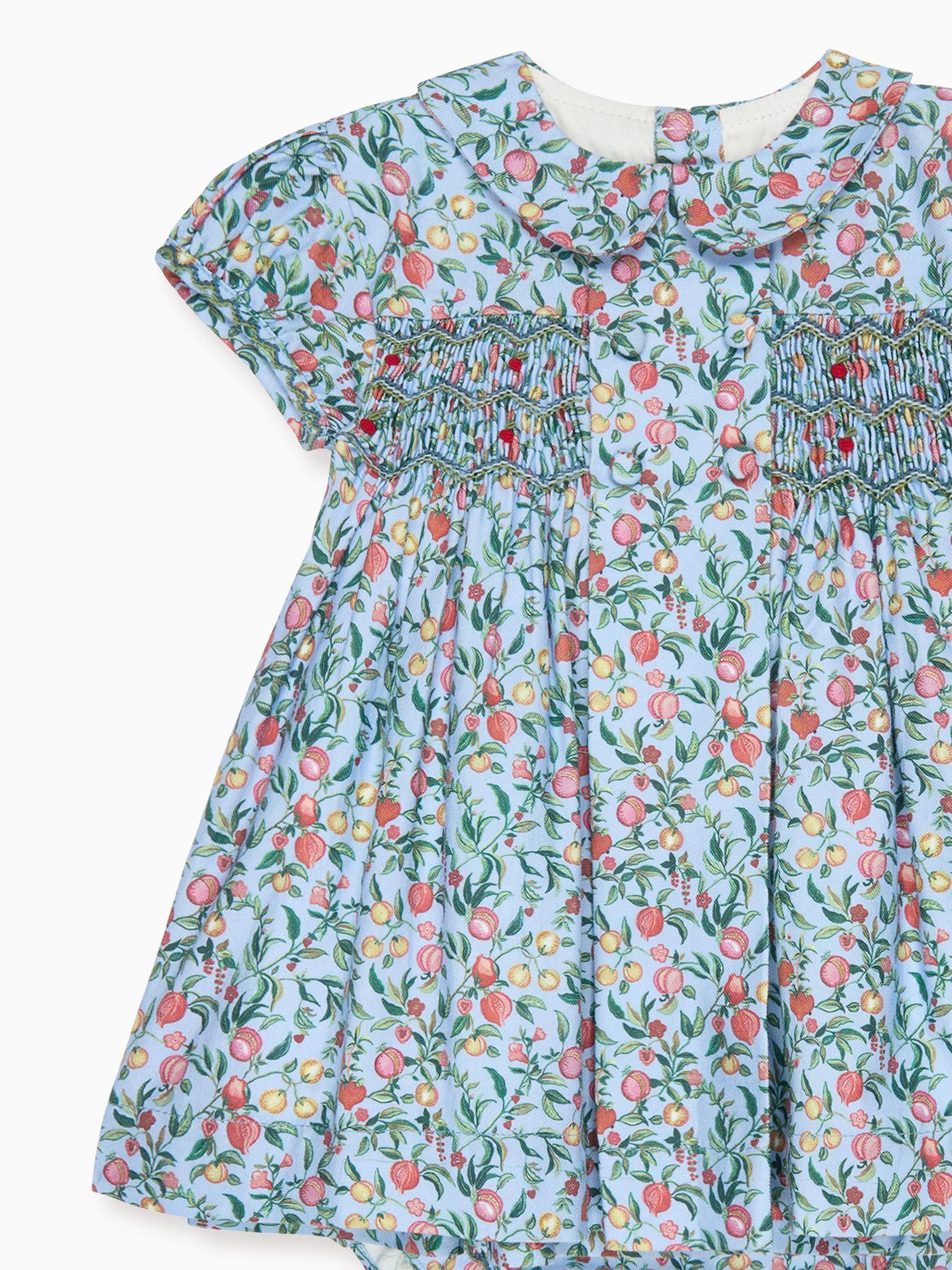 Blue Pomegranate Arcadia Baby Girl Hand-Smocked Set