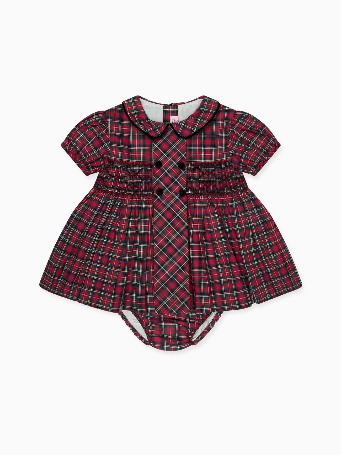 Red Tartan Arcadia Baby Girl Hand-Smocked Set