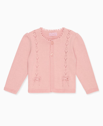 Dusty Pink Arcona Cotton Baby Cardigan