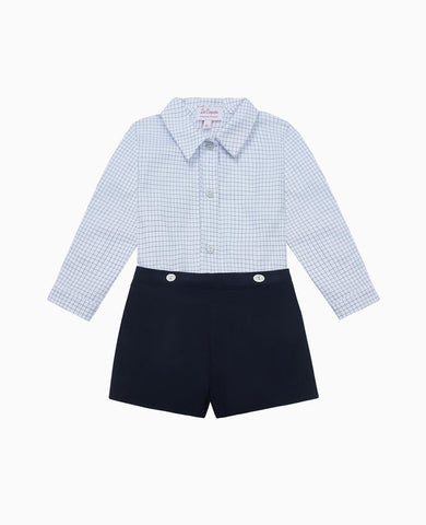 Blue Check Arlo Baby Boy Set
