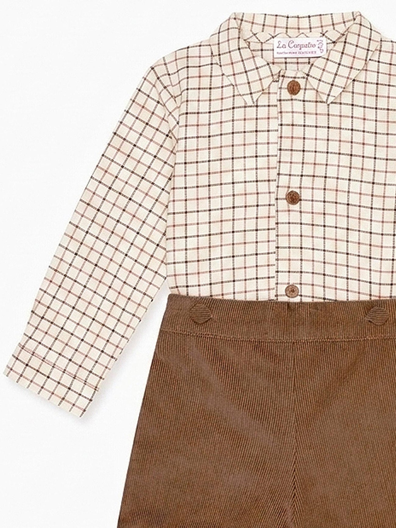 Caramel Check Arlo Baby Boy Set