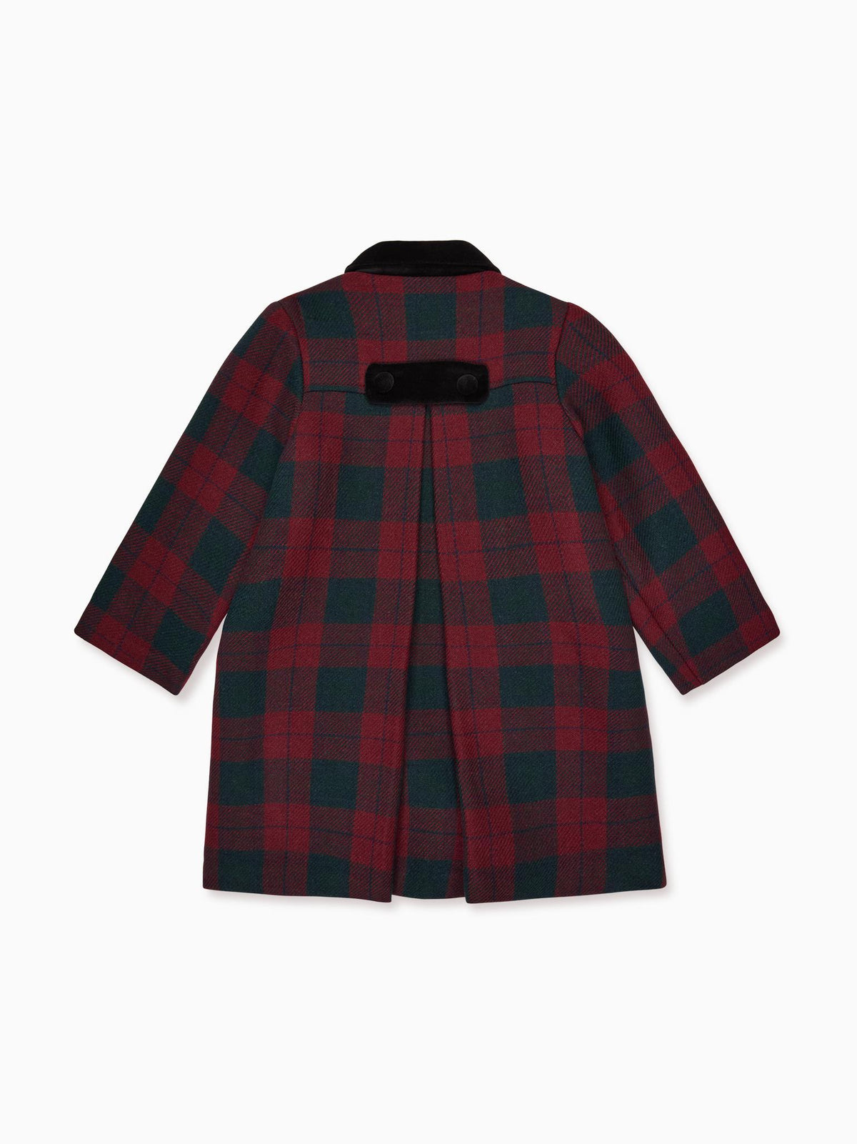 Burgundy Check Arrieta Girl Coat