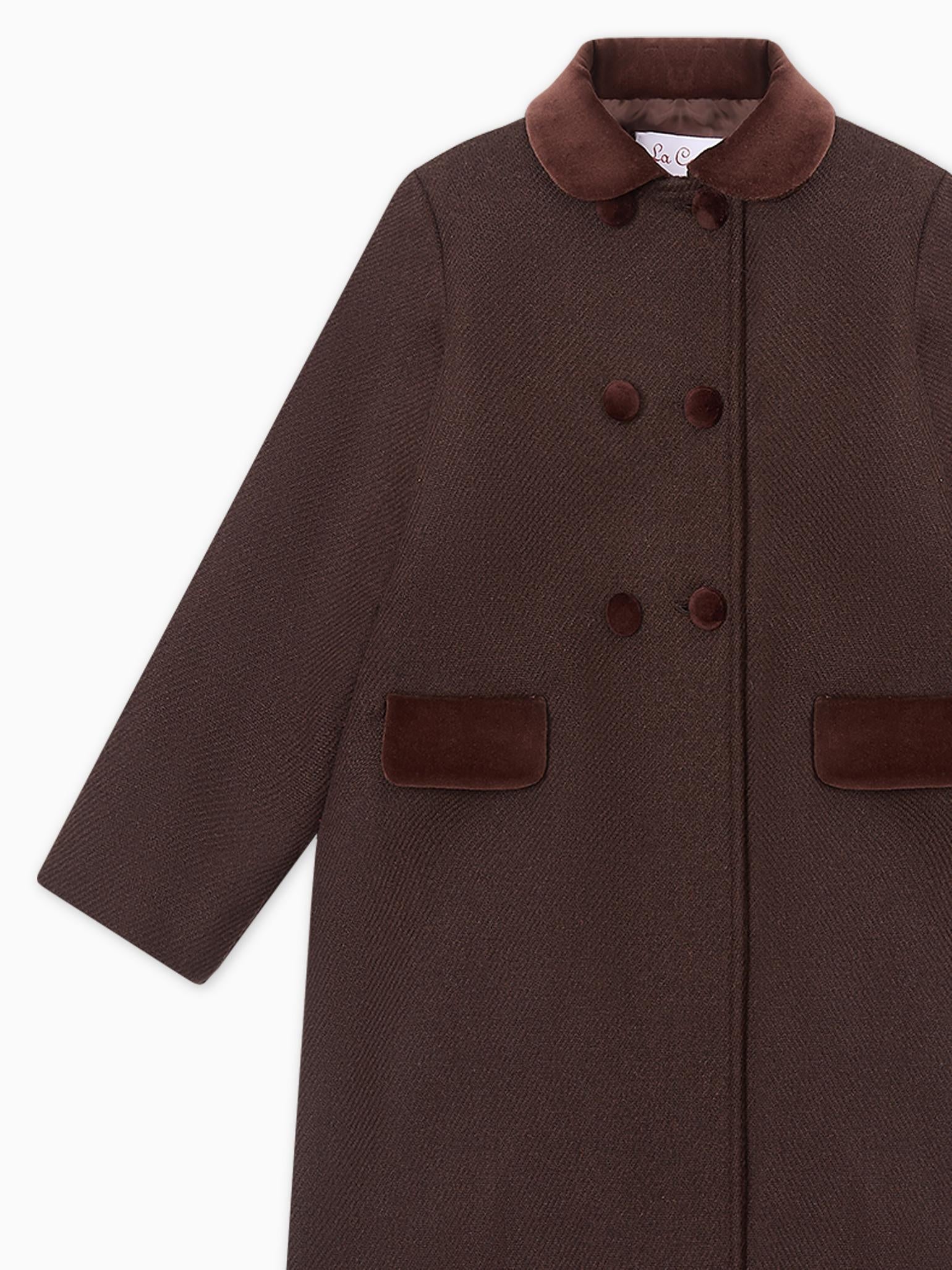 Chocolate Arrieta Girl Coat