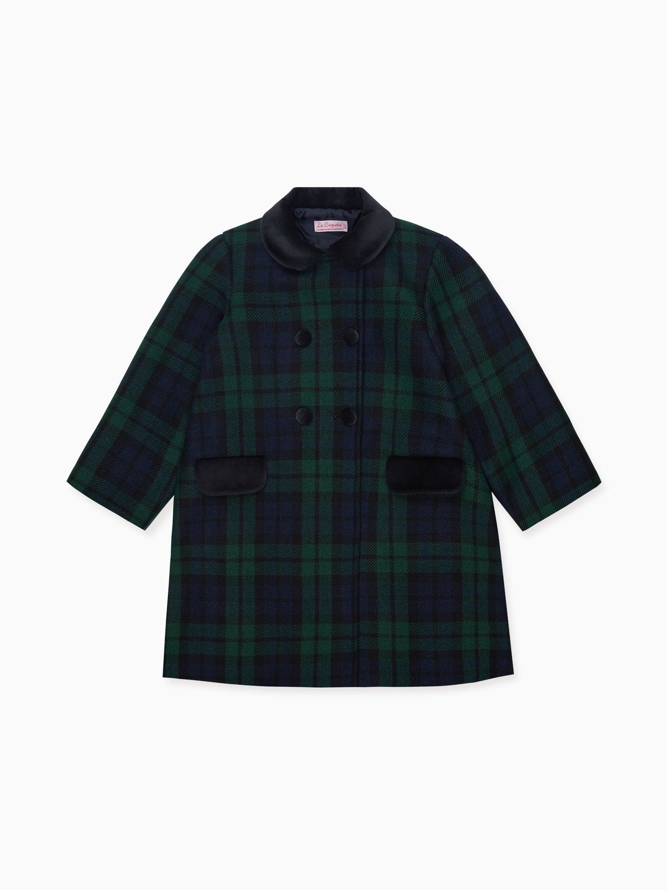 Green Tartan Arrieta Girl Coat