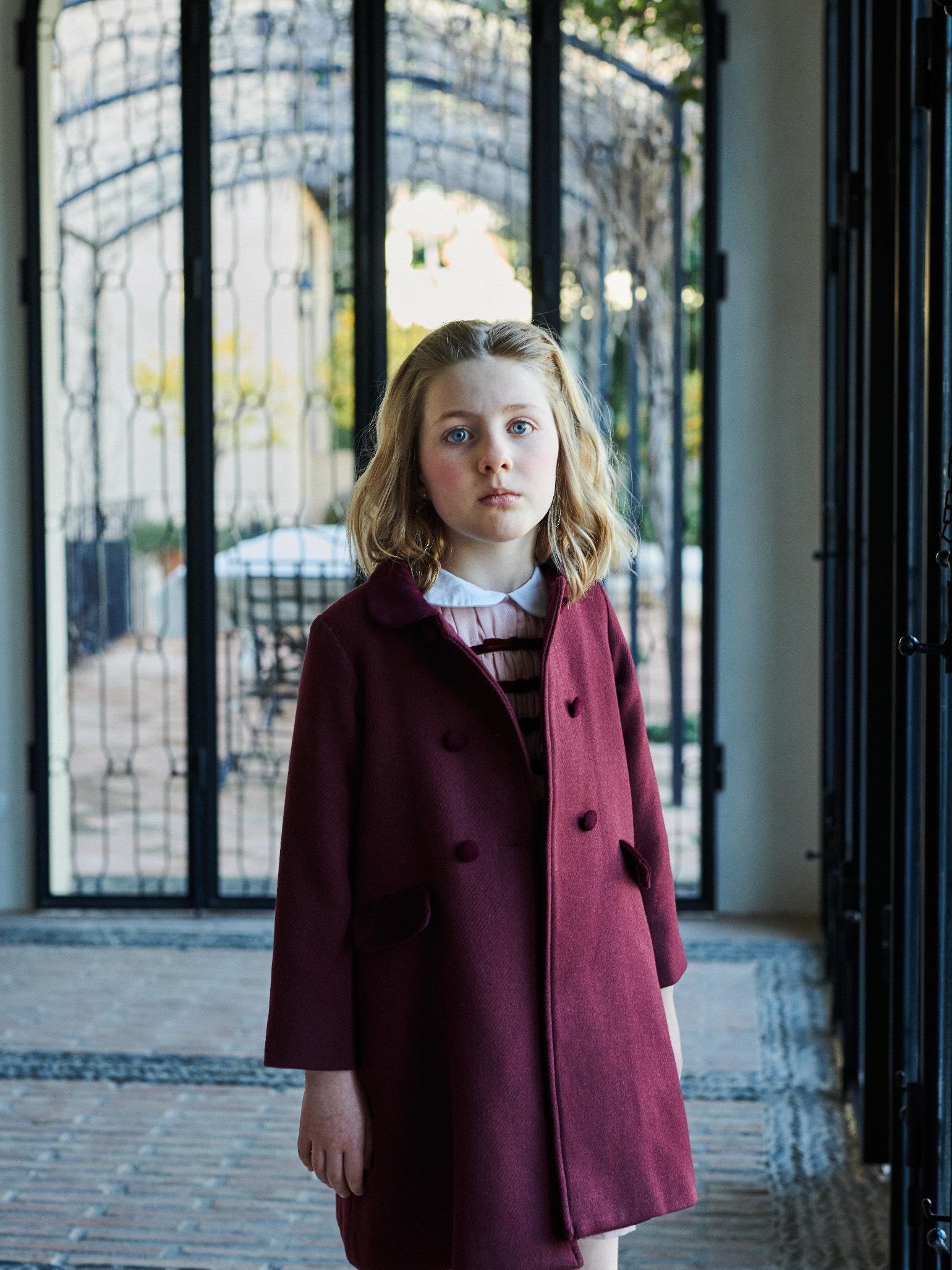 Burgundy Arrieta Girl Coat