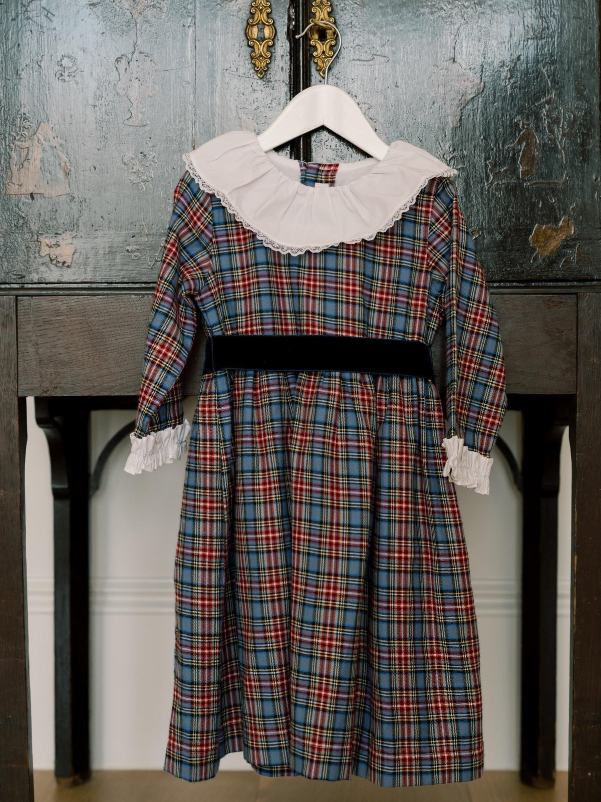 Blue Tartan Aurelia Girl Dress