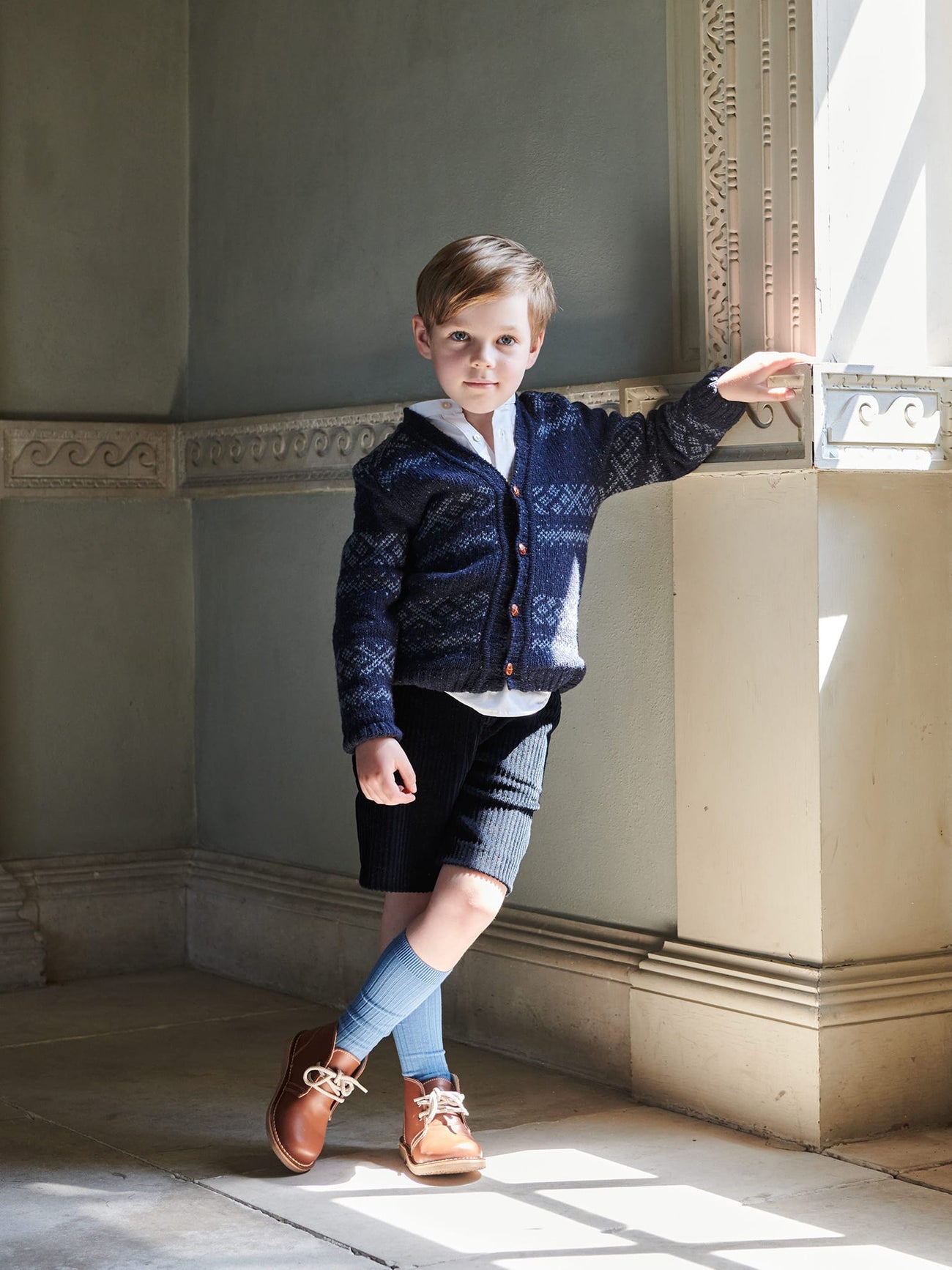 White Jazmin Cotton Long Sleeve Boy Shirt