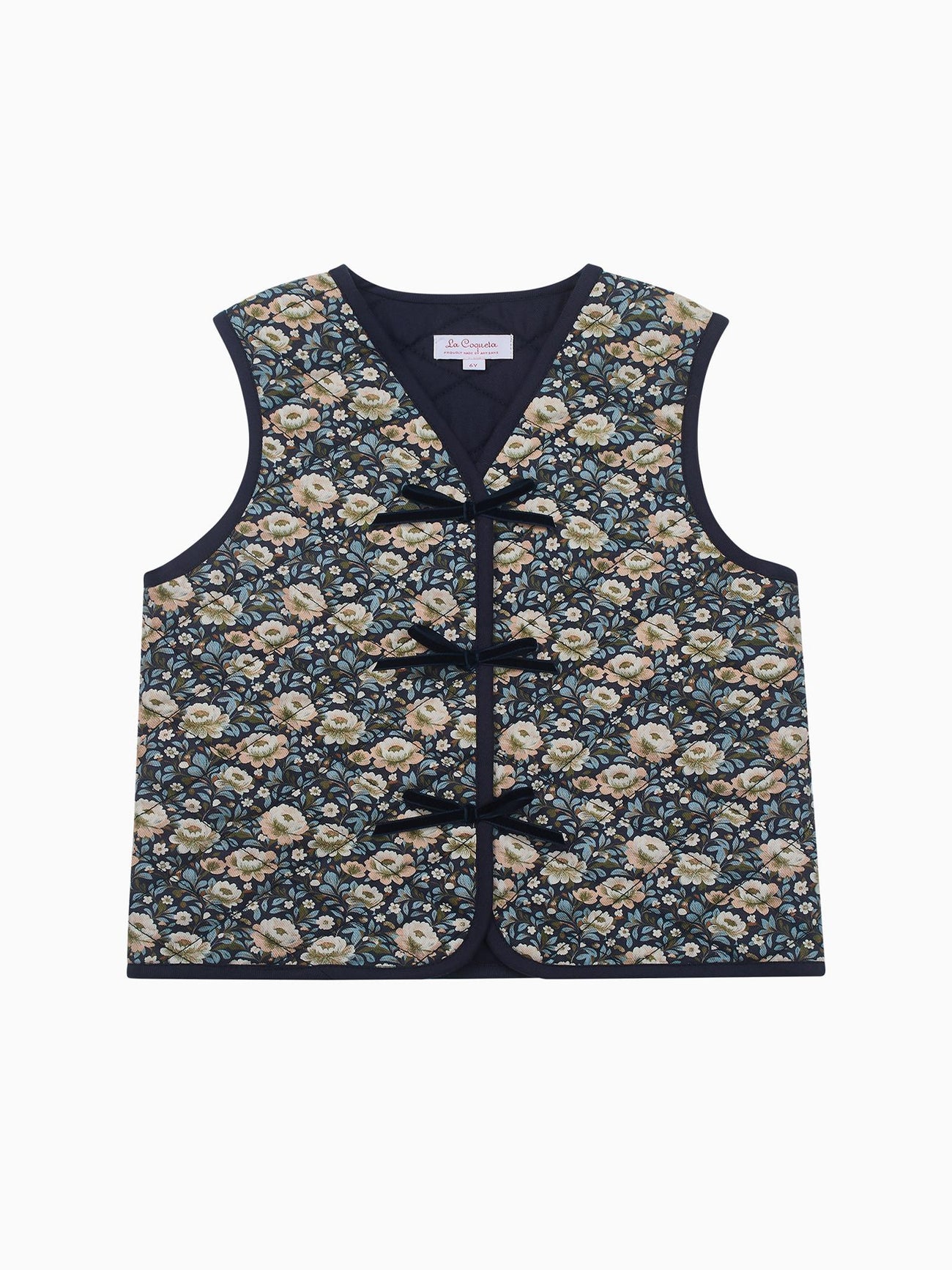 Navy Floral Azari Girl Gilet