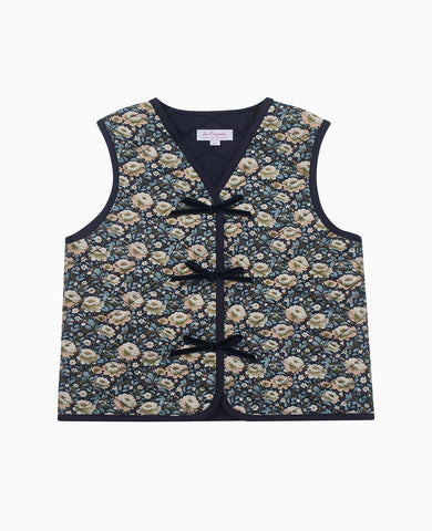 Navy Floral Azari Girl Gilet